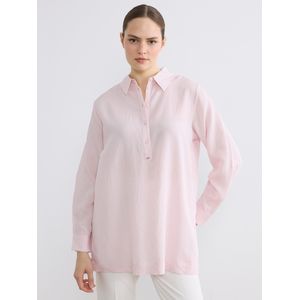 LC Waikiki Collared Neck Long Sleeve Woman Shirt Tunic