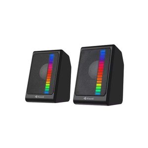 KISONLI X13 USB + AUX 3.5MM Speaker RGB Speaker for Computer, LAPTOP 3 WATT PER SPEAKER  WITH MODERN ERGONOMIC DESIGN PERFECT FOR YOUR COMPUTER  SETUP