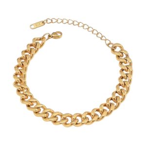 3Diamonds Elegant Gold Bracelet, Pure Stainless Steel Chain