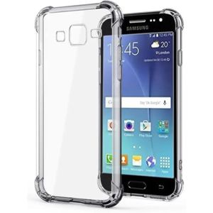 جراب جوريلا شفاف من السيليكون والبولي يوريثين الحراري بجوانب مضادة للصدمات وحماية للكاميرا متوافق مع سامسونج جالاكسي J7/ J7 كور/ J700 من دلع موبايلك - شفاف، حافظة بسيطة 