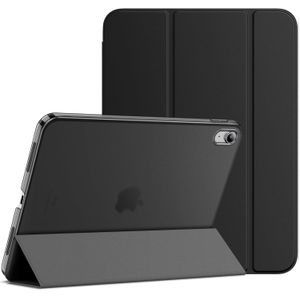 Jetech Case for iPad (A16) 11th/10th Gen, Black  Cover for 2025/2022 Model, Translucent Back, Tri-Fold Stand, Auto Wake/Sleep, Lightweight Shockproof Protection