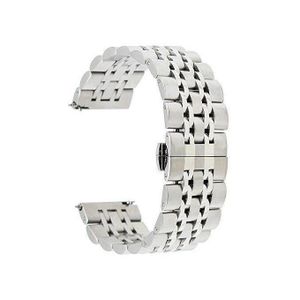 سوار من الفولاذ المقاوم للصدأ مقاس 22 مم لساعة Realme Dizo Watch Pro الذكية الرياضية - سوار معدني - فضي