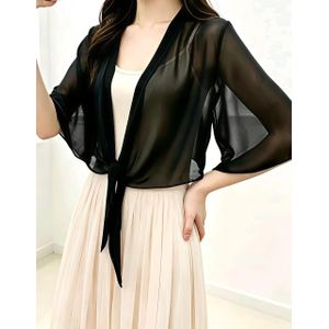 SHEIN 1pc Women's Chiffon Shawl Cardigan