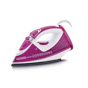 BLACK+DECKER مكواة بخار بلاك+ديكر 2400 وات، نعل سيراميك، إيقاف تلقائي ثنائي الاتجاه، بخار متغير ودفعة بخار وبخار رأسي، مضاد للتنقيط والتكلس، تنظيف ذاتي، خزان ماء شفاف، بنفسجي X2450-B5