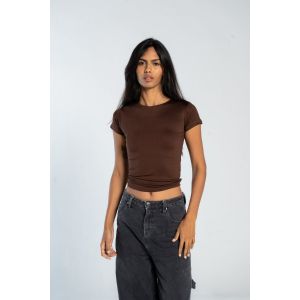 OUTDATED Round Neck Short Sleeve - Brown