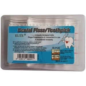 خيط تنظيف الاسنان من ايليت، 30 قطعة، تصميم فريد من نوعه، ضروريات منزلية