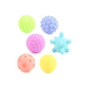 Moon Baby Learning Toy Balls – 6-Pack Soft Baby Textured Balls – Early Learning & Education Toys for Toddlers – Bumpy Spiky Stress Balls for Activity & Massage – Soothing Pastel Colors