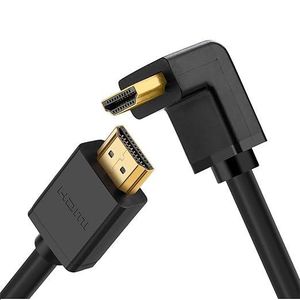 Ugreen كابل HDMI قائمة 90 درجة، يدعم دقة 4K الوضوح، وتقنية 3D، ودقة 1080 بكسل، وتقنية إيثرنت، وتقنية ARC لإرجاع الصوت، بطول 5 متر (15 متعدد)