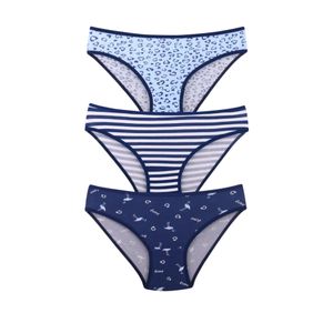Kalia Kalia Pack of 3 Printed Cotton Bikini Panties Underwear for Women (Printed Colors)