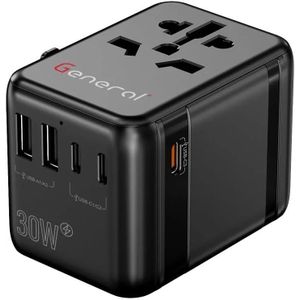 General  GP661DC Travel Adaptor (30W) + charger 2 USB + 3 Type C