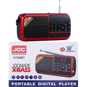 Radio Fm Portable Digital Music Player With Remote, Auto Save Channels, Usb Tf Slot, 3d Sound, Earphone Jack, Power Light, Loop Playback, Volume Control, H798