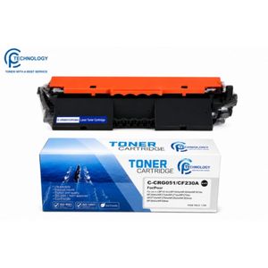 PC TECHNOLOGY تونر كانون حباره  CRG051 / HP CF230A أسود متوافق – طباعة عالية الجودة
