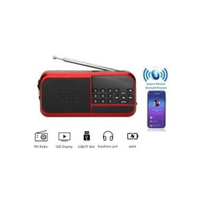 Joc راديو بلوتوث FM مع دعم USB وذاكرة، أحمر