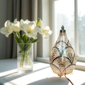 BR430 Lampshade/Luminaire/Lighting Metal Hand Punched Silver Plated Oriental Style Decor