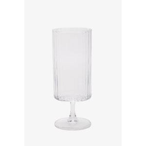 Carina Boxy Ribbed Glass Cup