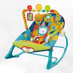 Fisher-Price Infant-to-Toddler Portable Rocker Seat with Calming Vibrations and Removable Overhead Toy Bar for Soothing and Entertainment