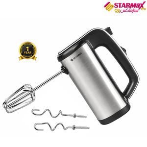 STAR MAX Hand Mixer 400W with Multiple Speeds and Stainless Steel Beaters for Whisking and Mixing – Electric Egg Beater for Cream, Eggs and Light Dough – Model SM-HM1950 – 1 Year Warranty