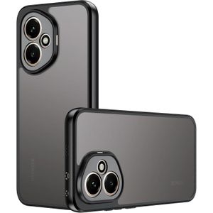 Case for HONOR 400 cover by Anti-fingerprint Anti-drop Anti-slip Flexible Silicone + Hard Acrylic case Black