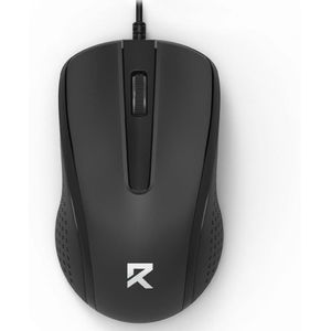 Redragon ماوس مكتبي، دقة 1200 نقطة في البوصة، بثلاثة أزرار، مناسب للاستخدام باليدين، مع كابل بطول 1.5 متر - BM-4049 - أسود