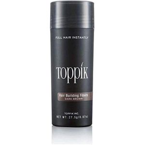 Toppik ٢٧.٥ غرام من ألياف الشعر لتكثيف الشعر الخفيف والمتناثر، لون بني داكن