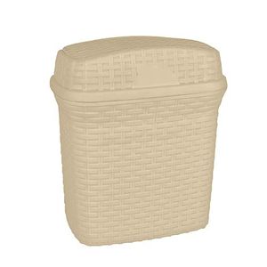 El Helal W El Negma Rattan Trash Swing Bin Beige