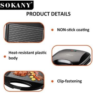Sokany Grill Maker - 800 Watt SK-08110