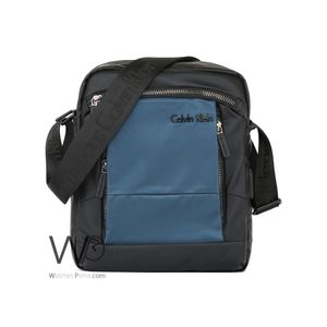Calvin Klein Jeans Crossbody Messenger Calvin Klein Blue Black Shoulder Bag For Men Usb Port Ck