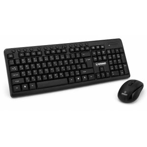 GAMMA Wireless Keyboard and Mouse Combo K-520 Black, Full-Size Keyboard with High-Precision Optical Mouse and 2.4GHz Connection for Smooth Productivity
