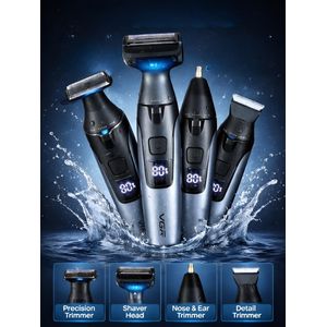 VGR ماكينة حلاقة فى جى ار الاحترافية 4 في 1 للعناية بالوجه والجسم - مقاومة للماء V-634