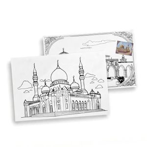 Islamic coloring book, 2 sheets