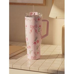 LC Waikiki Flower Patterned Strawed Thermos 1000 Ml