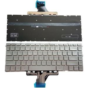 Backlit Keyboard Replacement for HP Envy X360 13-AY English & Arabic Silver color