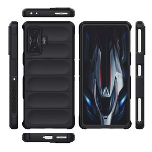 غطاء لهاتف شاومي ريدمي K50 للألعاب / شاومي بوكو F4 GT - غطاء TPU مضاد للصدمات بمزايا Magic Shield المميزة، غطاء حماية مضاد للانزلاق باللون الأسود