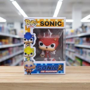 Premium Collectible Red Variant Sonic the Hedgehog Vinyl Figure – Iconic Character Statue with Classic Gold Ring Accessory, Detailed Display Piece for Gaming Fans & Collectors