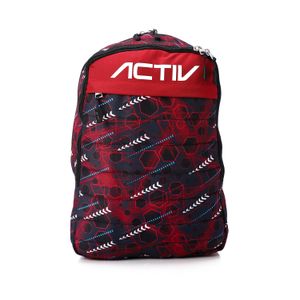 Activ Double Compartment Zipper Kids Backpack - Red & Black