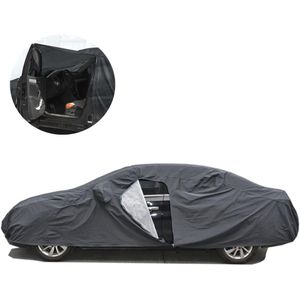 غطاء سيارة مقاوم للماء والشمس والغبار بطبقتين مبطن مقاس XL رمادي