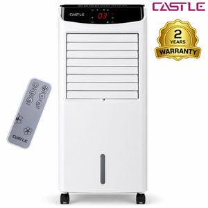 Castle مبرد هواء كاسيل صحراوي 30 لتر، شاشة تاتش، ريموت كنترول، 3 سرعات، عجلات، أبيض، ضمان سنتين - AC1030TR