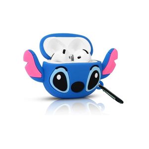 جراب سيليكون ناعم ومقاوم للصدمات لسماعات أبل إيربودز 3؛ جراب جديد بتصميم كرتوني ثلاثي الأبعاد لطيف مع سلسلة مفاتيح.