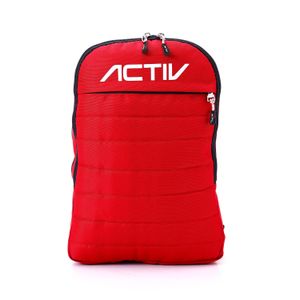 Activ Multi-Compartment Backpack With "Activ" Logo – Red