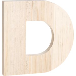 Darice حرف خشبي غير مصقول: D، 8  8 بوصة، طبيعي