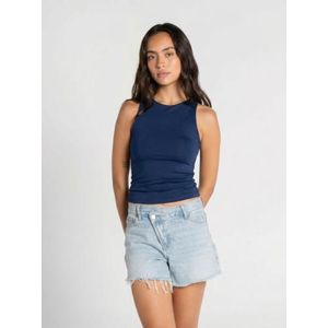 OUTDATED Round Neck Tank Top - Navy Blue