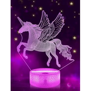 General  3D Night Light, 16 Colour Changing LED Lamp with Remote Control, Illuminated Base – Decorative LED Platform