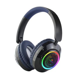 Kisonli  سماعة راس لاسلكية للالعاب من كيسونلي A16 - سماعات بلوتوث RGB مع ميكروفون، صوت ستيريو، تصميم قابل للطي، متوافقة مع الموبايل والكمبيوتر وبلاي ستيشن 4/5 