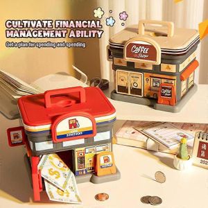 Piggy Bank for Girls, Electronic Real Money Coin ATM Machine, Christmas Toys Gifts, Bank Box With Password Lock Case for Kids 3-10 Years Old (Pink)