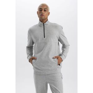 Defacto Man DeFactoFit Standard Fit Zippered Basic Sweatshirt