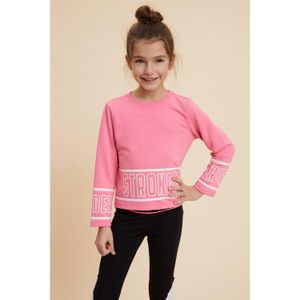 Defacto Knitted Sweat Shirt - Neon Pink