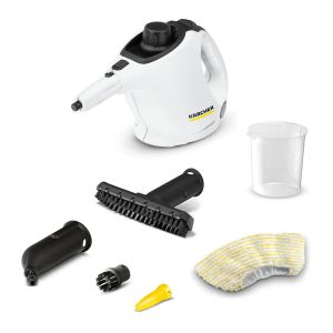 Karcher  منظف بخار  SC 1 محمول باليد – تنظيف بدون مواد كيميائية، ضغط بخار 3 بار، تصميم مدمج، تسخين سريع، تنظيف متعدد الأسطح