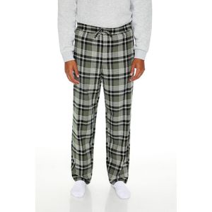 Forever 21 بنطلون بيجامة فلانيل مقلم من فوريفر 21