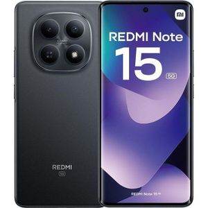 XIAOMI ريدمي نوت 15، يدعم شبكة الجيل الخامس، شريحتين، ذاكرة وصول عشوائي 8 جيجابايت، سعة تخزين 256 جيجابايت، أسود