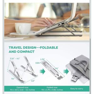 حامل معدني قابل للطي للاب توب والآيباد تصميم مريح وأنيق